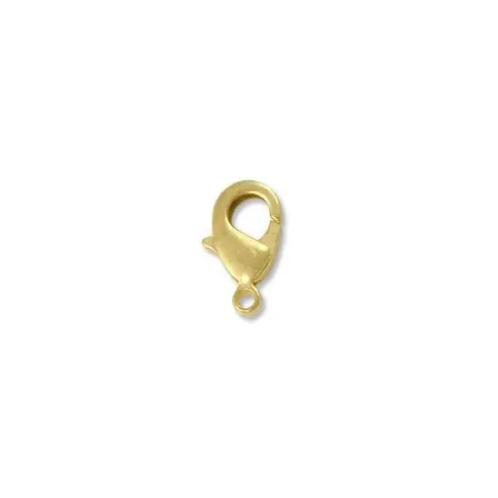 JewelrySupply Lobster Clasp 12x7mm Satin Hamilton Gold Plated (1-Pc) {1}