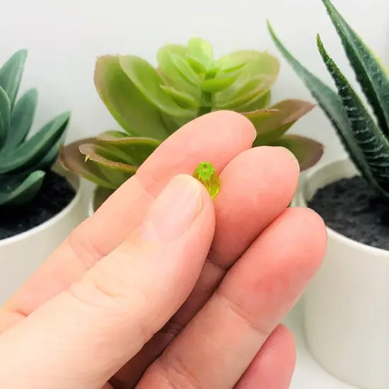 4, 20 or 50 Pieces: 6x8 mm Teardrop Light Green Imitation Crystal August Birthstone Beads {4}