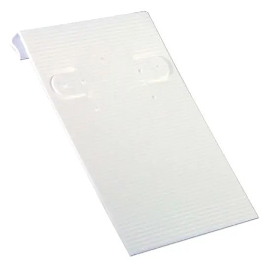 Earring Card 2"x3" White Ribbed (Package of 50) {1}