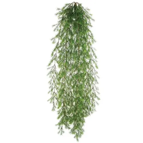 Set of 2: 46" Sprengeri Ivy Vine Bush with Realistic Fronds, UV Resistant, Indoor/Outdoor, Hanging Plants, Faux Greenery, Patio & Garden, Home & Office Decor {1}