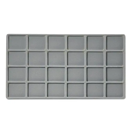 JewelrySupply Flocked Insert Standard Size 4x6 Grey {1}