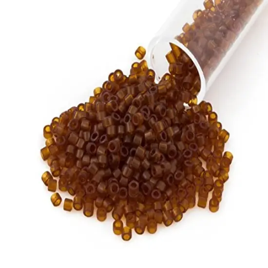 Miyuki Delica Seed Bead 11/0 Transparent Dark Amber {1}