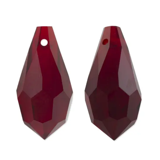 Preciosa Crystal 984 Drop Pendant 18x9mm Siam (Package of 5) {1}