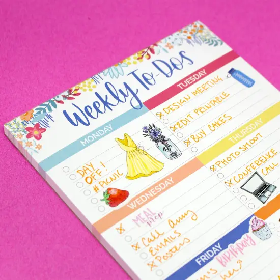 bloom daily planners Planning Pad, 6" x 9", Weekly To-Dos with Magnets {3}