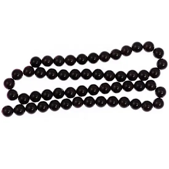8mm Round Garnet Beads (16" Strand) {2}