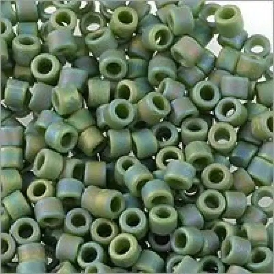Miyuki Delica Seed Bead 11/0 Matte Olive Green AB {2}