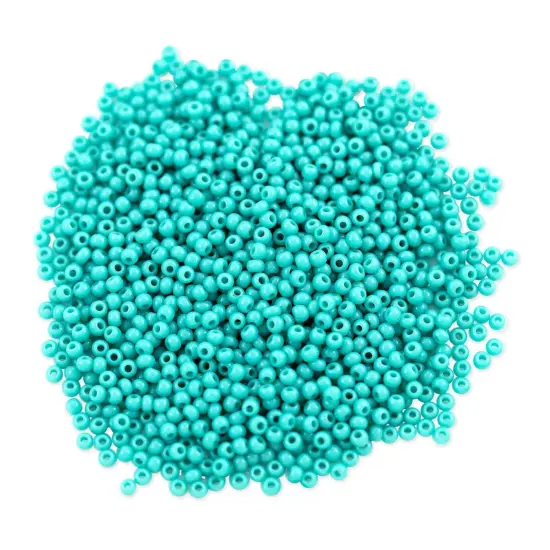 Czech Seed Bead 11/0 (2mm) Beads Opaque Turquoise (10 Grams) Beads {1}