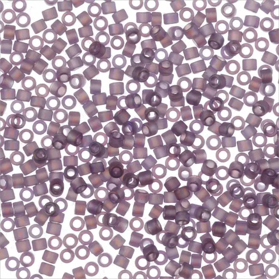 Miyuki Delica Seed Bead 11/0 Matte Transparent Dark Amethyst AB {3}