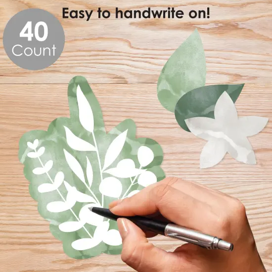 Big Dot of Happiness Eucalyptus Greenery - DIY Classroom Decorations - Bulletin Board Cut-Outs - Set of 40 {3}