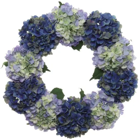 2-Pack: Mixed Blue Hydrangea Wreath with Grapevine Ring, Floral Home by Artificial Flowers {1}