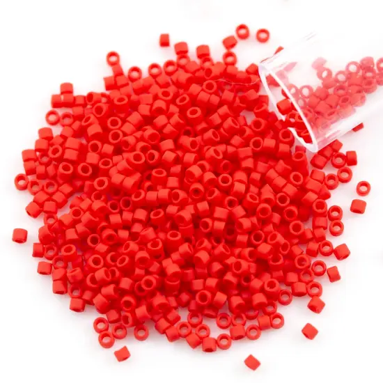 Miyuki Delica Seed Bead 11/0 Matte Red Opaque {1}