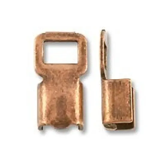 JewelrySupply Connector - Fold Over 6x11mm Antique Copper (10-Pcs) {1}
