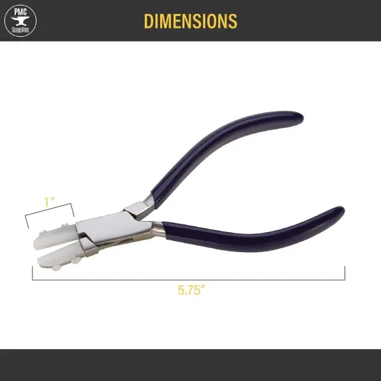 5-3/4" Stainless Steel and Nylon Non-Marring Thin Nose Wire Straightening Pliers {3}