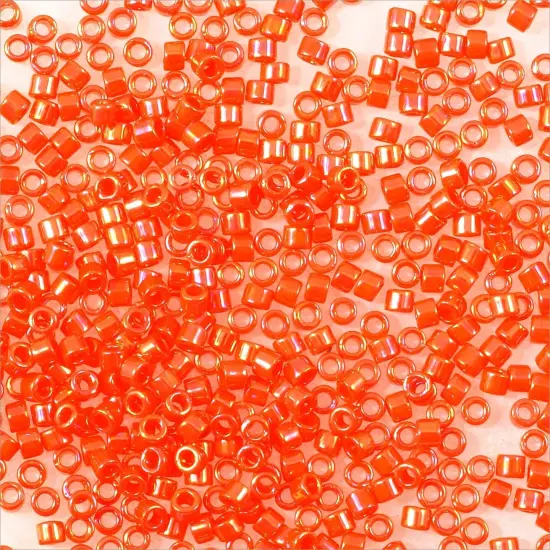 Miyuki Delica Seed Bead 11/0 Opaque Orange AB {3}