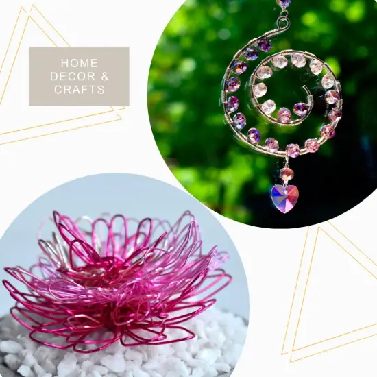 Artistic Wire Colored Copper Wire Spool - Dead Soft Tarnish Resistant 18 20 22 24 26 28 30 32 34 Gauge Wrapping Beading Bendable Craft Wire, Jewelry Making Supplies, Floral Crafting Wire {4}