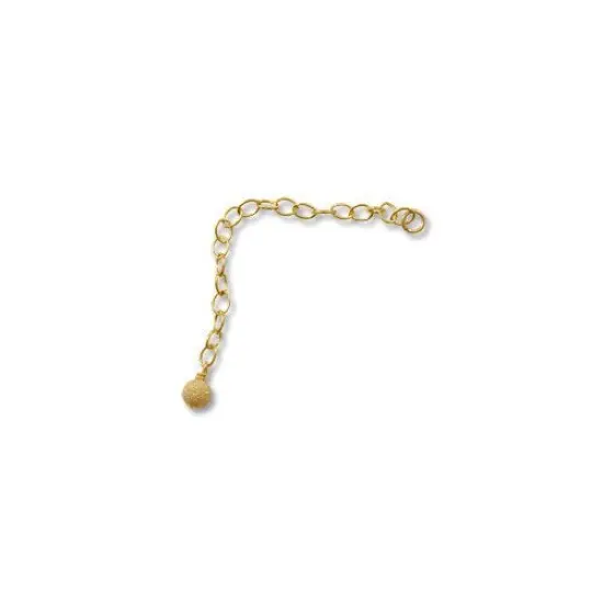 JewelrySupply Gold Filled Chain Extender with 4mm Stardust Bead (1-Pc) {1}