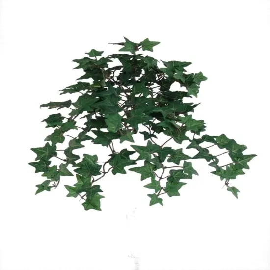 Lush 13" Mini English Ivy Bush Green White - 176 Leaves for Lifelike Greenery in Home Decor, Events & Landscaping {1}