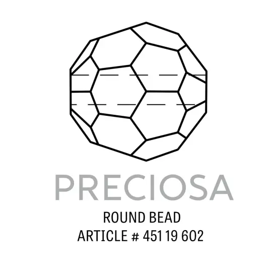 Preciosa Crystal Round Bead 6mm Hyacinth (Package of 20) {2}