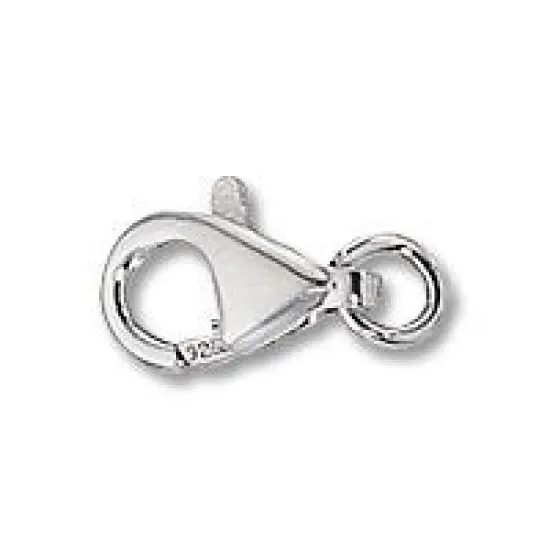 JewelrySupply Lobster Clasp 11x6mm w/Open Ring Sterling Silver (1-Pc) {1}
