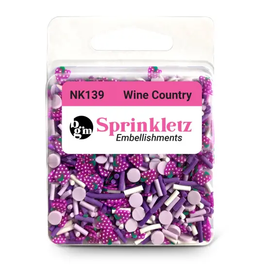 Buttons Galore Sprinkletz Embellishments for Crafts, Tiny Polymer Clay Shapes & Unique Designs - Wine Country- 3 Pack {2}
