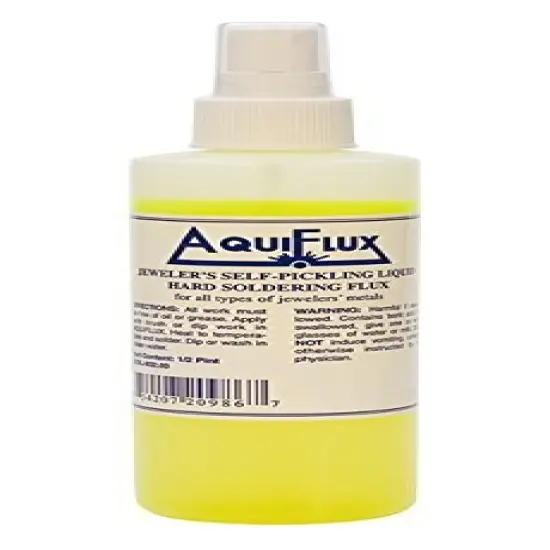 Aquiflux Self Pickling Flux for Precious Metals Gold Silver Jewelry and Hard Soldering 8 Oz (Half Pint) {1}