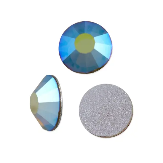 Preciosa Crystal VIVA12 Flat Back Rhinestone 4.7mm (SS20) Black Diamond AB (Package of 50) {1}