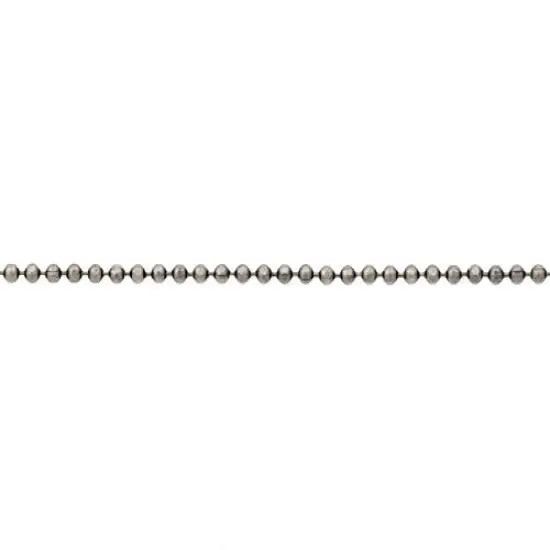 1.5mm Antique Silver Plated Diamond Cut Ball Chain (Priced per Foot) {1}