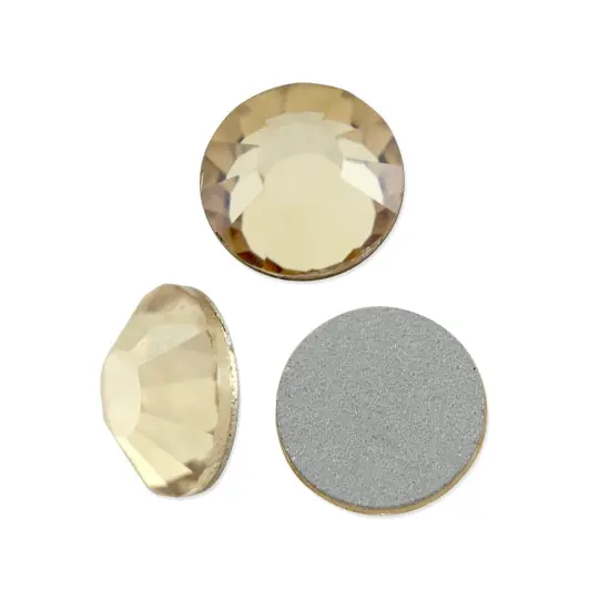 Preciosa Crystal VIVA12 Flat Back Rhinestone 3mm (SS12) Crystal Honey (Package of 50) {1}