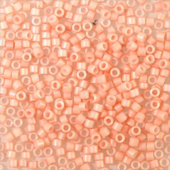 Miyuki Delica Seed Bead 11/0 Light Peachy Coral Pink Glazed Luster Opaque {2}