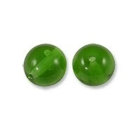 Czech Pressed Glass Round Beads 4mm Emerald (Package of 10) {1}