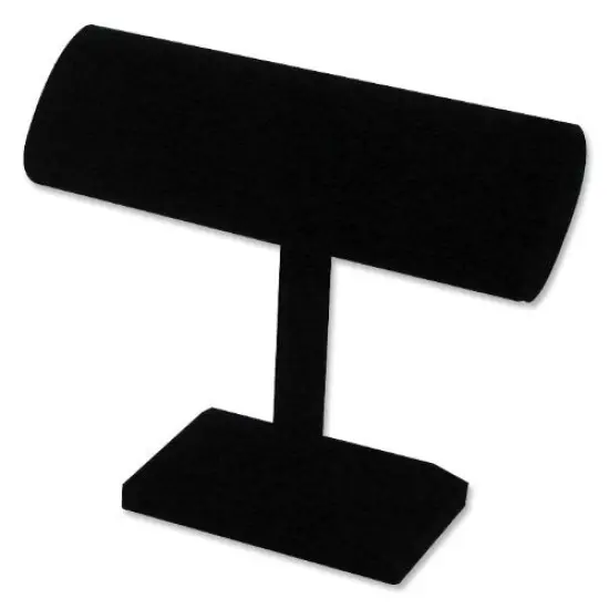 JewelrySupply T-Bar Display Oval 7"x6" Black Velvet {1}