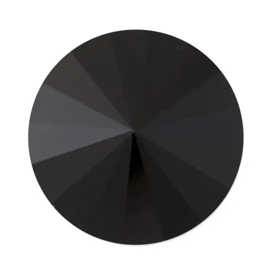 Preciosa Crystal Maxima 14mm Jet Hematite Rivoli (Package of 1) {1}