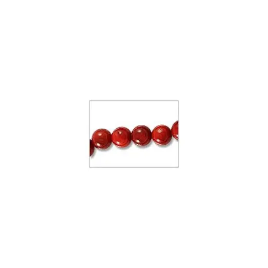 Red Coral Round Beads 6-7mm (16" Strand) {2}