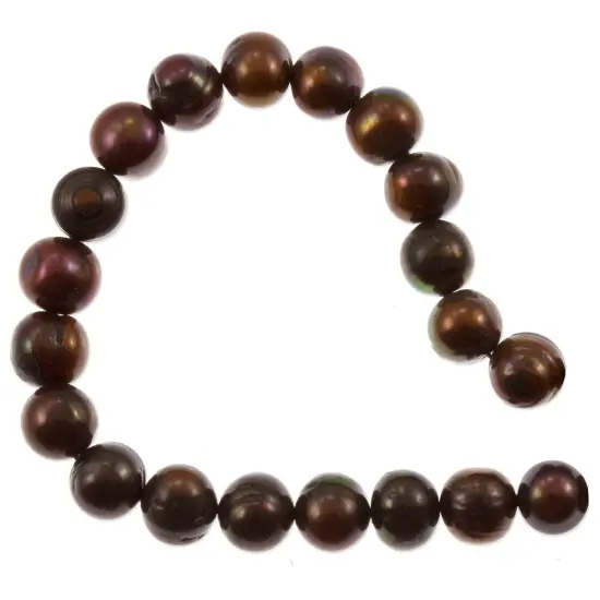 Freshwater Potato Pearl Antique Dark Copper Mix 8-9mm (16" Strand) {1}