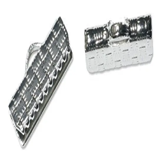 Ribbon Clamp with Loop 3/4" Silver Color (Package of 2) {1}