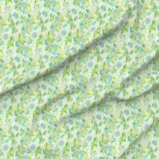Various Fabrics by the Yard or Fat Quarter Lemon Green Blue Yellow Nature Citrus Leaves Custom Printed Fabric by Spoonflower {6}