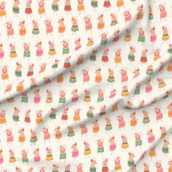 Various Fabrics by the Yard or Fat Quarter Dancing Mice Tropical Summer Whimsical Cute Vacation Island Custom Printed Fabric by Spoonflower {6}