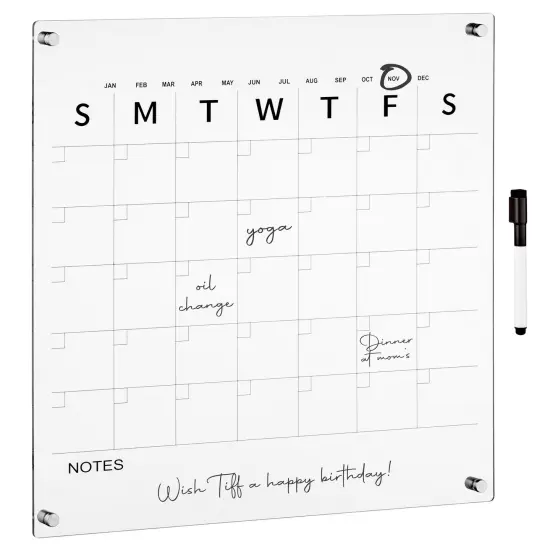 mDesign Square Acrylic Wall Calendar {1}