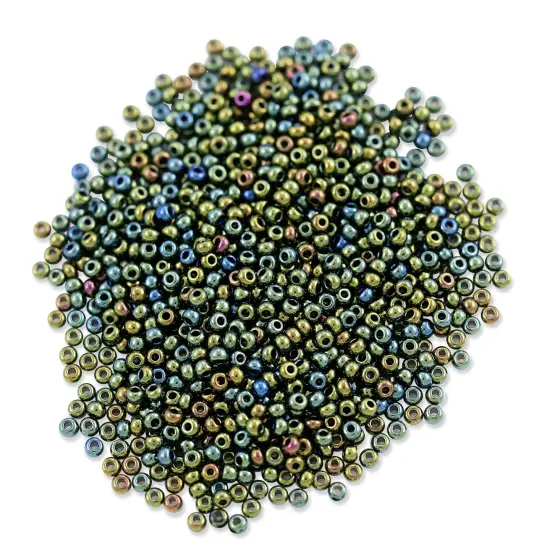 Czech Seed Beads - 11/0 Green Iris (10 Grams) {1}