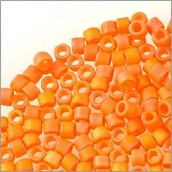 Miyuki Delica Seed Bead 11/0 Matte Orange Sherbet AB {2}