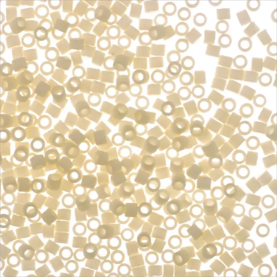 Miyuki Delica Seed Bead 11/0 Matte Opaque Glazed Luster Ivory {3}