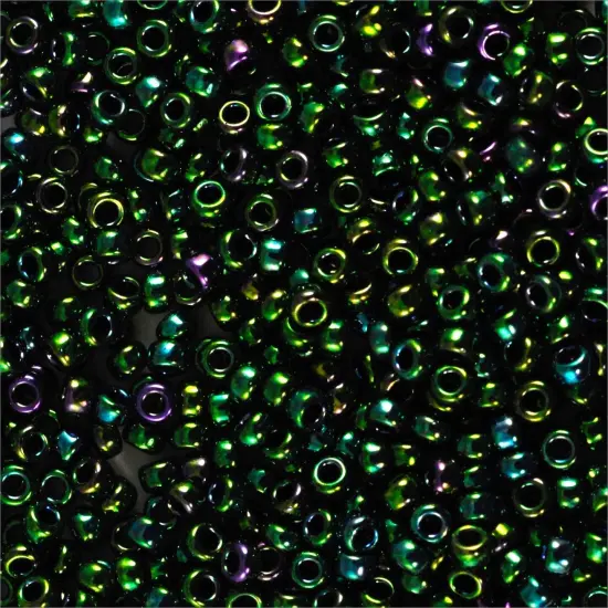 Miyuki Round Rocaille Seed Bead 15/0 Metallic Dark Green {3}