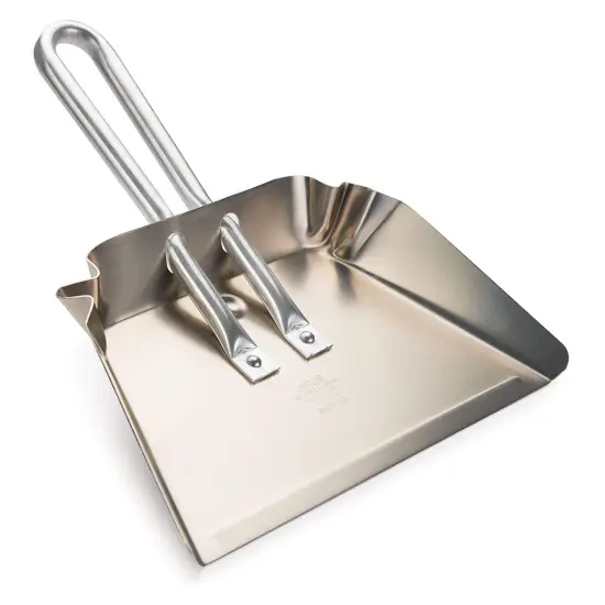 Amaroq Aluminum Stays-Flat Dustpan Lightweight Rust-Proof Aluminum Small 12 1/2" Wide {1}