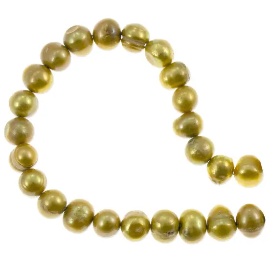 Freshwater Potato Pearls Gold 7-8mm (16" Strand) {1}