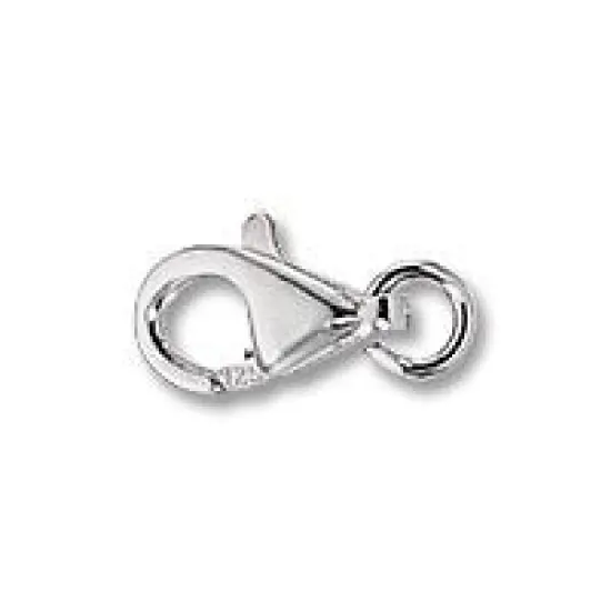 JewelrySupply Lobster Clasp 9x5mm w/Open Ring Sterling Silver (1-Pc) {1}