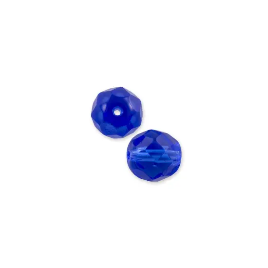 Czech Fire Polished Glass Round Beads 4mm Sapphire (Package of 50) {1}