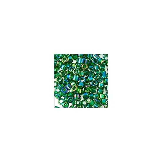 Miyuki Delica Seed Bead 11/0 Transparent Dark Green AB {3}