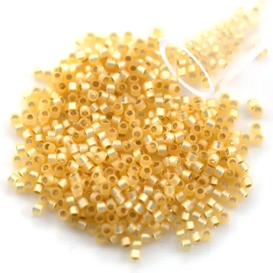 Miyuki Delica Seed Bead 11/0 Silver Lined Butterscotch {1}