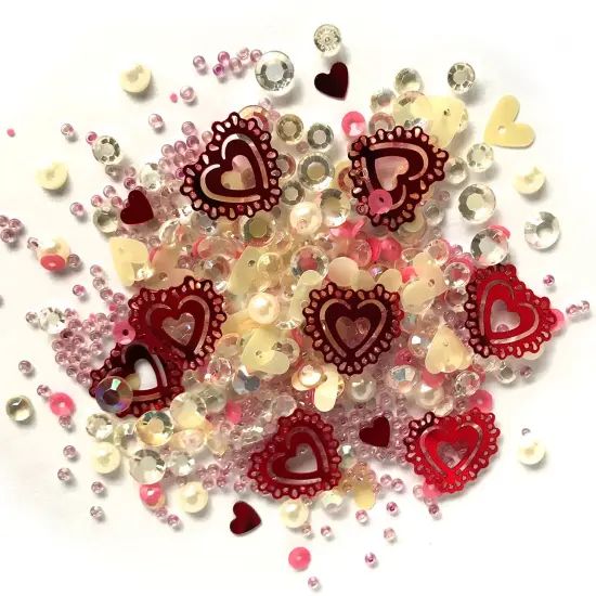 Buttons Galore Sparkletz DIY Craft Embellishments 30 Grams - 3 Packs of Valentine's Day {1}