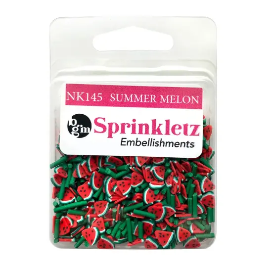 Buttons Galore Sprinkletz Embellishments for Crafts, Tiny Polymer Clay Shapes & Unique Designs - Summer Melon- 3 Pack {2}